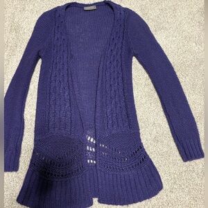 Wooden Ships Women's Purple Knit Long Cardigan NWOT, Size S/M